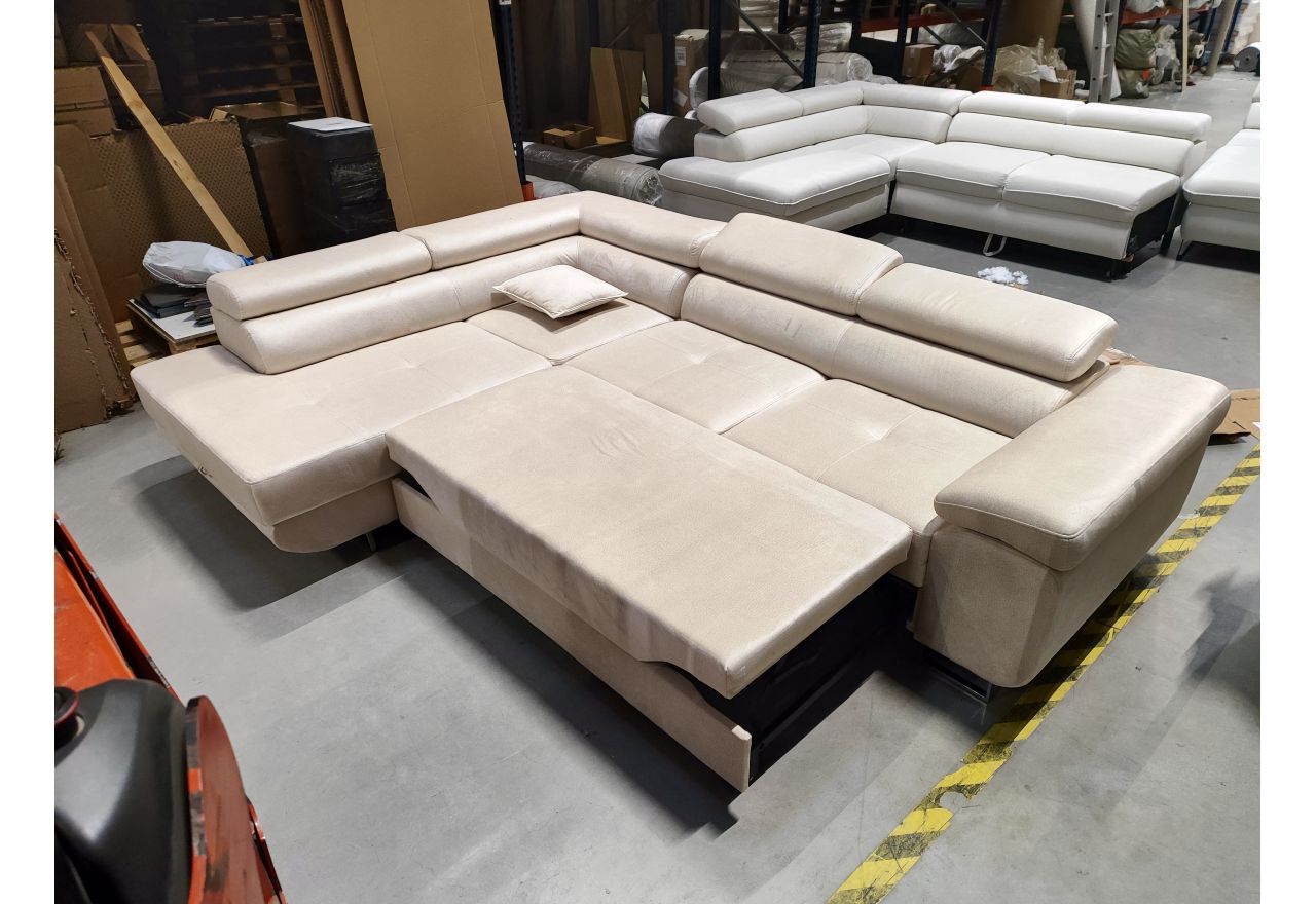 Narożnik GUSTAW L - Monolith 04 - beżowy - OUTLET