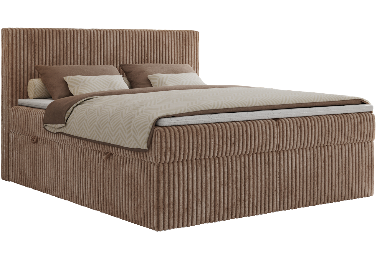 Łóżko kontynentalne TILIANO 200x200 - Tilia 17 - brązowy - OUTLET