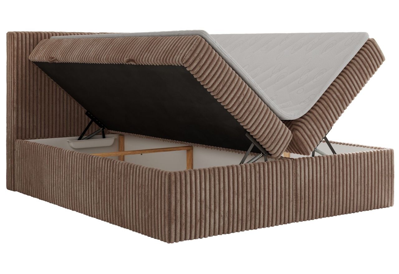 Łóżko kontynentalne TILIANO 200x200 - Tilia 17 - brązowy - OUTLET