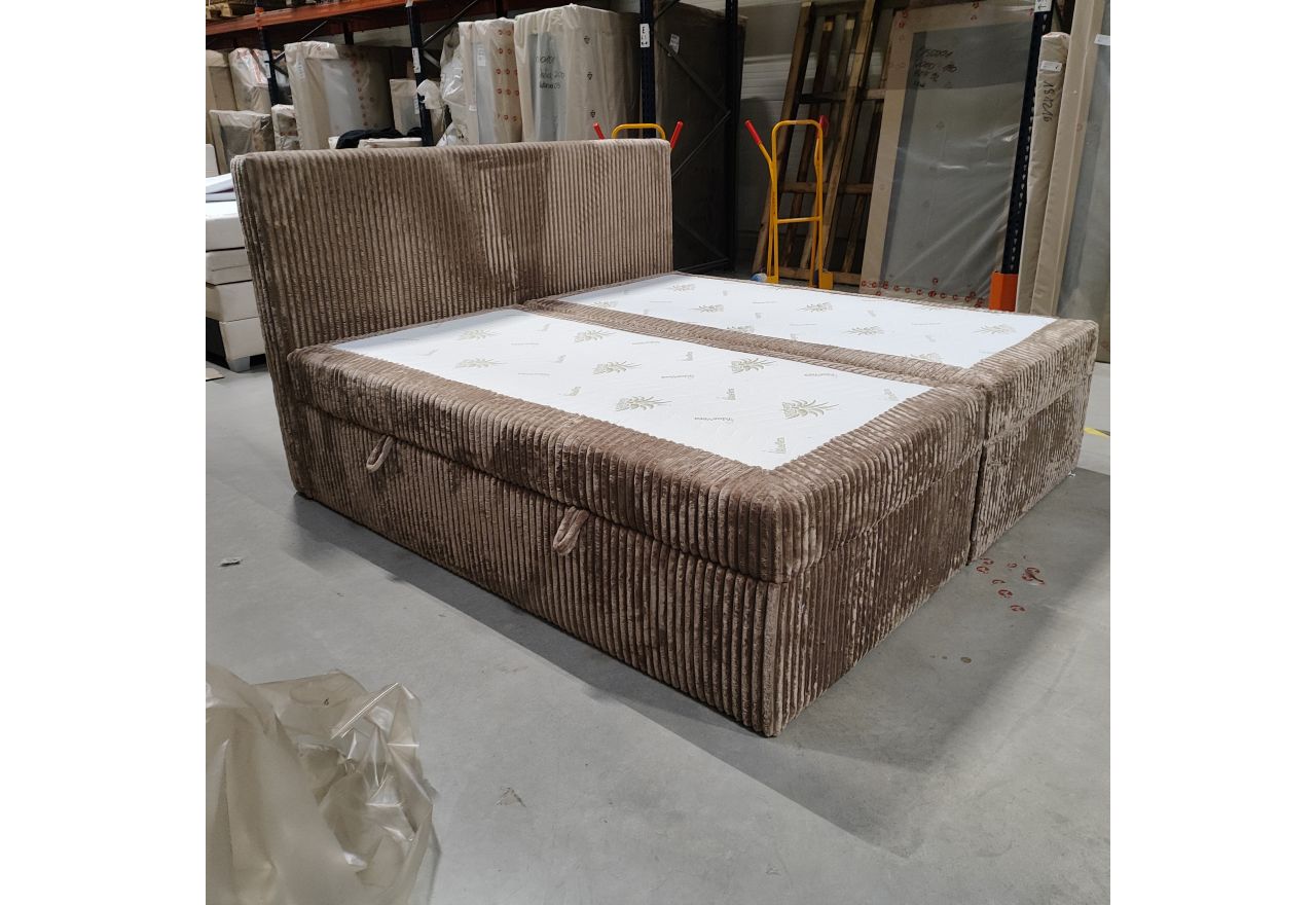 Łóżko kontynentalne TILIANO 200x200 - Tilia 17 - brązowy - OUTLET