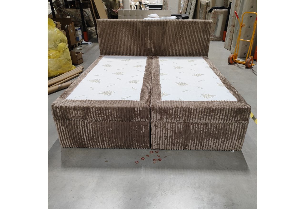 Łóżko kontynentalne TILIANO 200x200 - Tilia 17 - brązowy - OUTLET