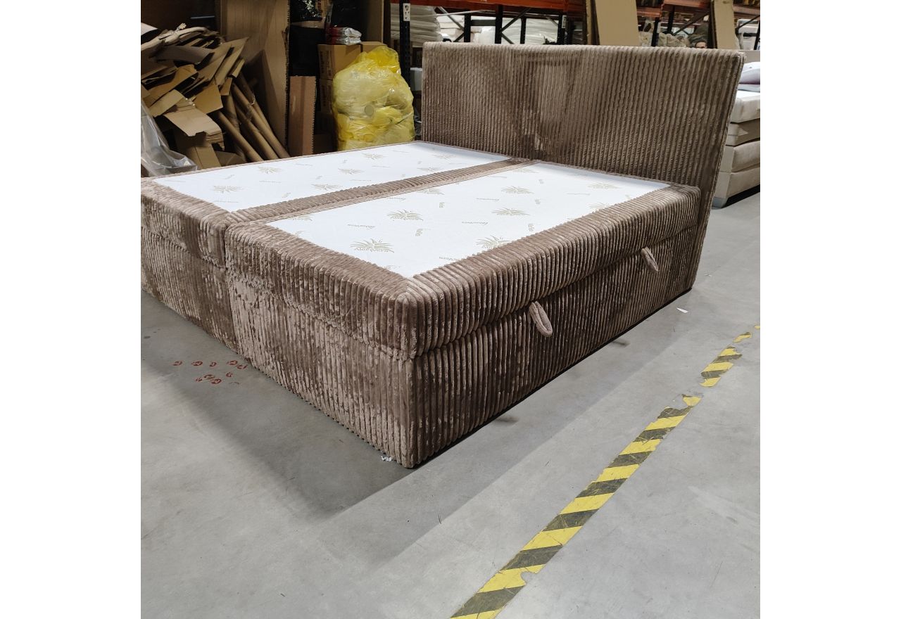 Łóżko kontynentalne TILIANO 200x200 - Tilia 17 - brązowy - OUTLET