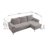 Narożnik AXEL L - Monolith 84 - jasny szary - OUTLET