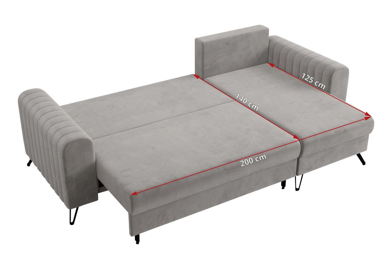 Narożnik AXEL L - Monolith 84 - jasny szary - OUTLET