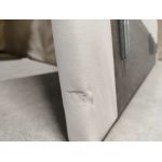 Łóżko kontynentalne GRIMALDI 180x200 - Soft 17 - biała ekoskóra - OUTLETU