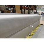 Łóżko kontynentalne GRIMALDI 180x200 - Soft 17 - biała ekoskóra - OUTLETU