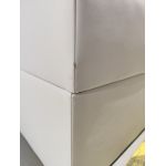 Łóżko kontynentalne GRIMALDI 180x200 - Soft 17 - biała ekoskóra - OUTLETU