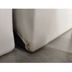 Łóżko kontynentalne GRIMALDI 180x200 - Soft 17 - biała ekoskóra - OUTLETU