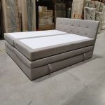 Łóżko kontynentalne LUKA KING 180x200 - Matana 17 - beżowy - OUTLETU