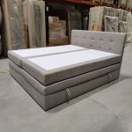 Łóżko kontynentalne LUKA KING 180x200 - Matana 17 - beżowy - OUTLETU