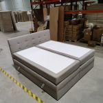 Łóżko kontynentalne LUKA KING 180x200 - Matana 17 - beżowy - OUTLETU