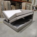 Łóżko kontynentalne LUKA KING 180x200 - Matana 17 - beżowy - OUTLETU