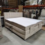 Łóżko kontynentalne, elektrycznie sterowane z pilota - ELECTRO 180x200 - Monolith 02 - beżowy - OUTLETU