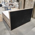 Łóżko kontynentalne, elektrycznie sterowane z pilota - ELECTRO 180x200 - Monolith 02 - beżowy - OUTLETU