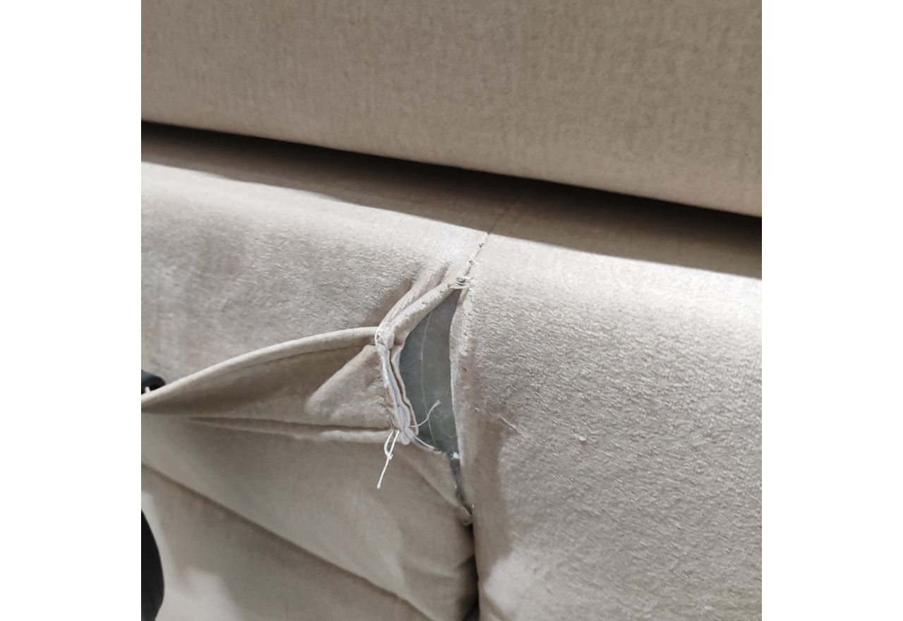 Łóżko kontynentalne, elektrycznie sterowane z pilota - ELECTRO 180x200 - Monolith 02 - beżowy - OUTLETU