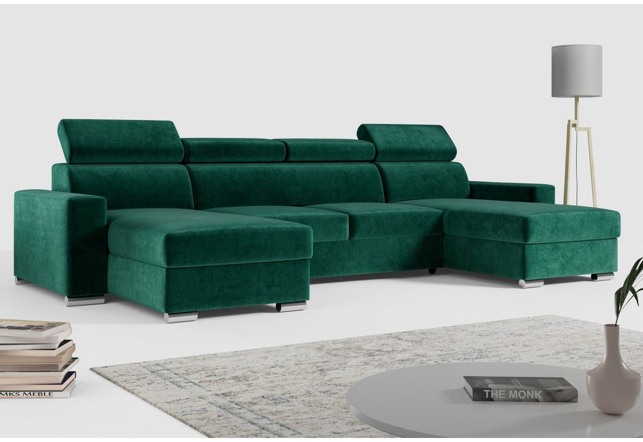 Narożnik FOX U - Monolith 37 - zielony - OUTLETU