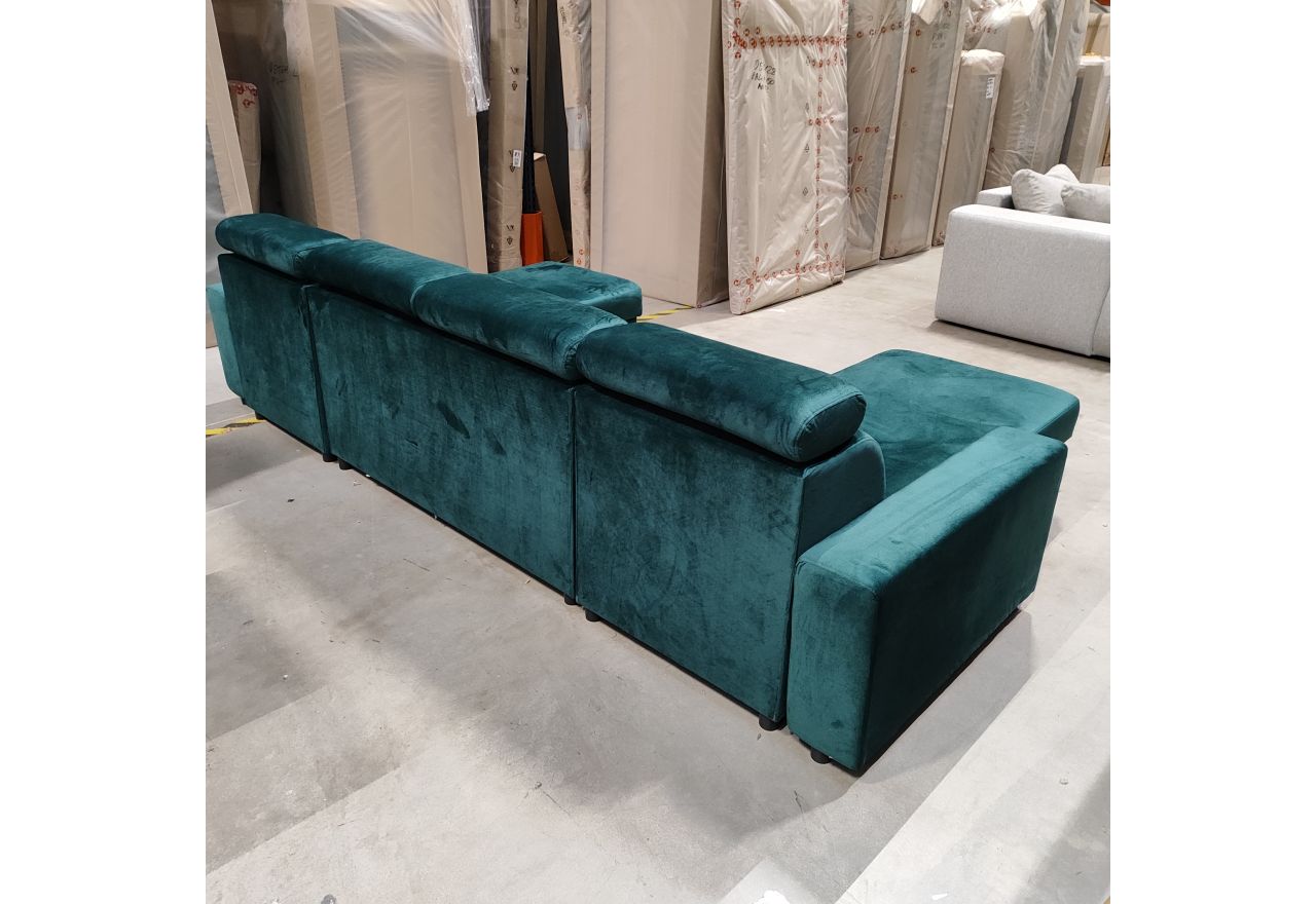 Narożnik FOX U - Monolith 37 - zielony - OUTLETU