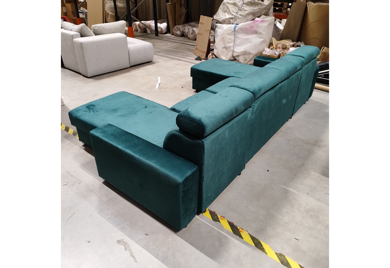 Narożnik FOX U - Monolith 37 - zielony - OUTLETU