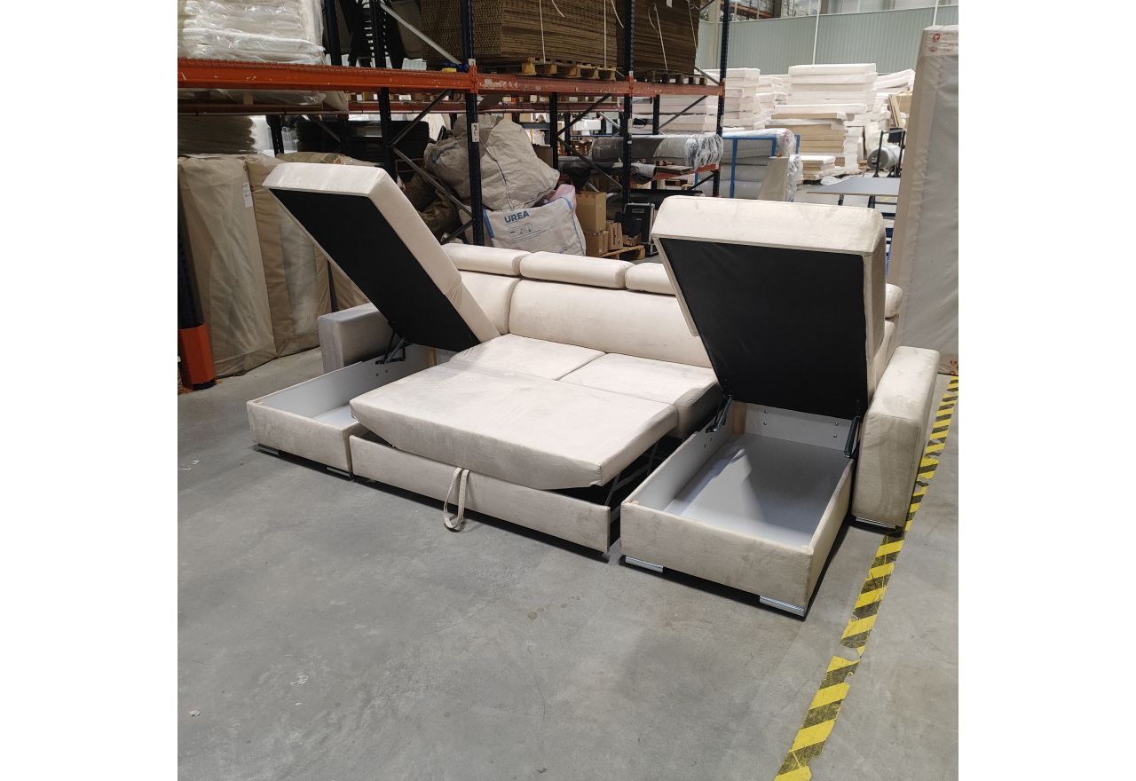 Narożnik FOX U - Monolith 02 - beżowy - OUTLETU