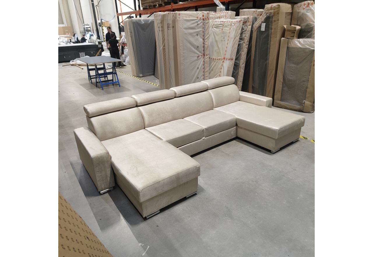 Narożnik FOX U - Monolith 02 - beżowy - OUTLETU