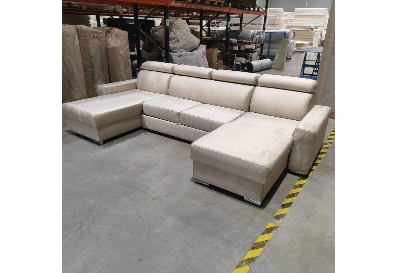 Narożnik FOX U - Monolith 02 - beżowy - OUTLETU