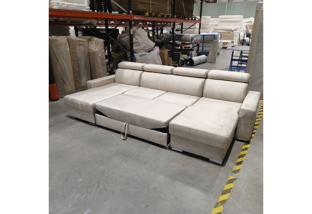 Narożnik FOX U - Monolith 02 - beżowy - OUTLETU