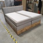 Łóżko kontynentalne ALBERO 1 KING 180x200 - Matana 17 - beżowy - OUTLETU