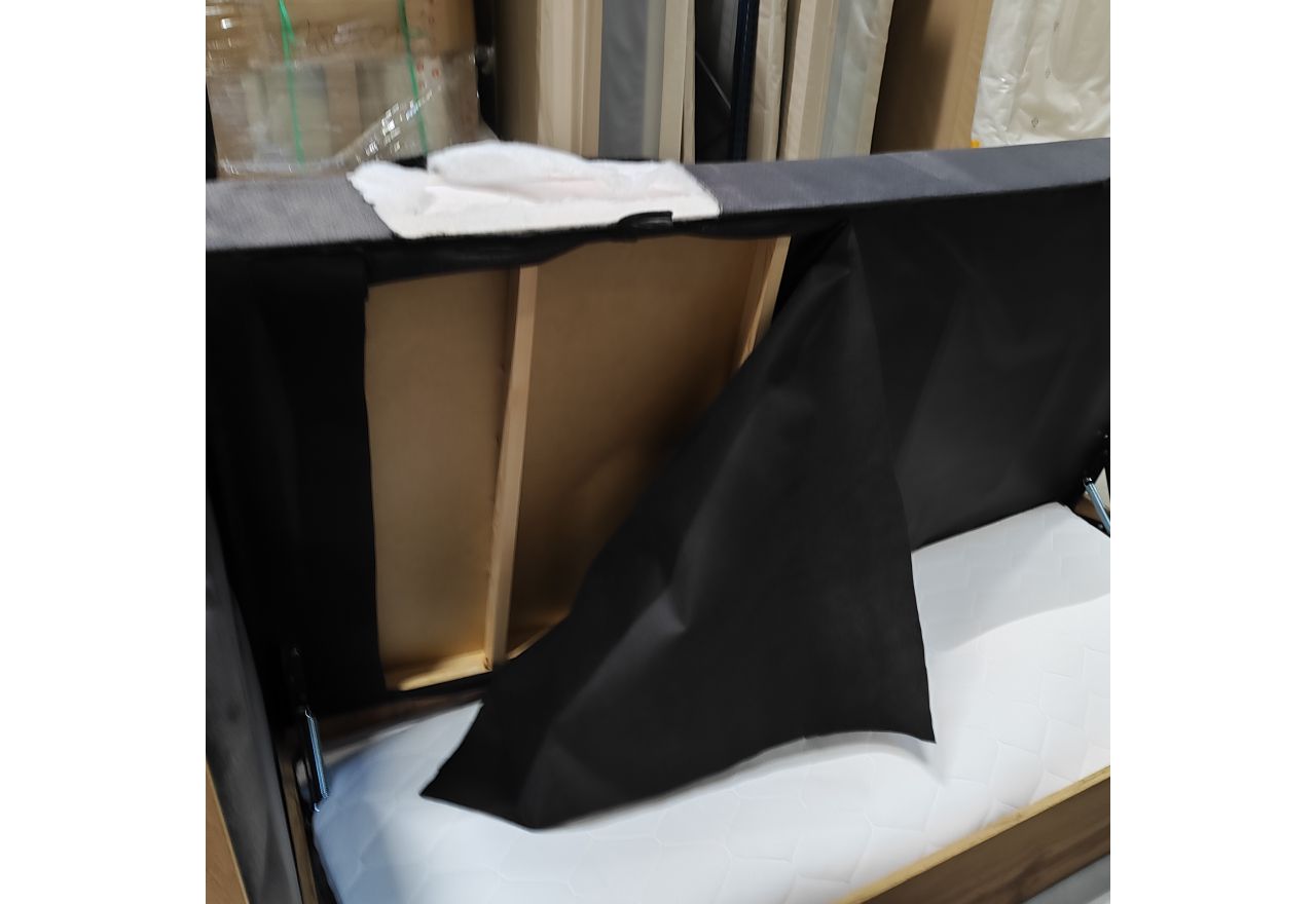 Łóżko kontynentalne ALBERO 2 180x200 - Monolith 92 - ciemny szary - OUTLETU