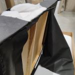 Łóżko kontynentalne ALBERO 2 180x200 - Monolith 92 - ciemny szary - OUTLETU