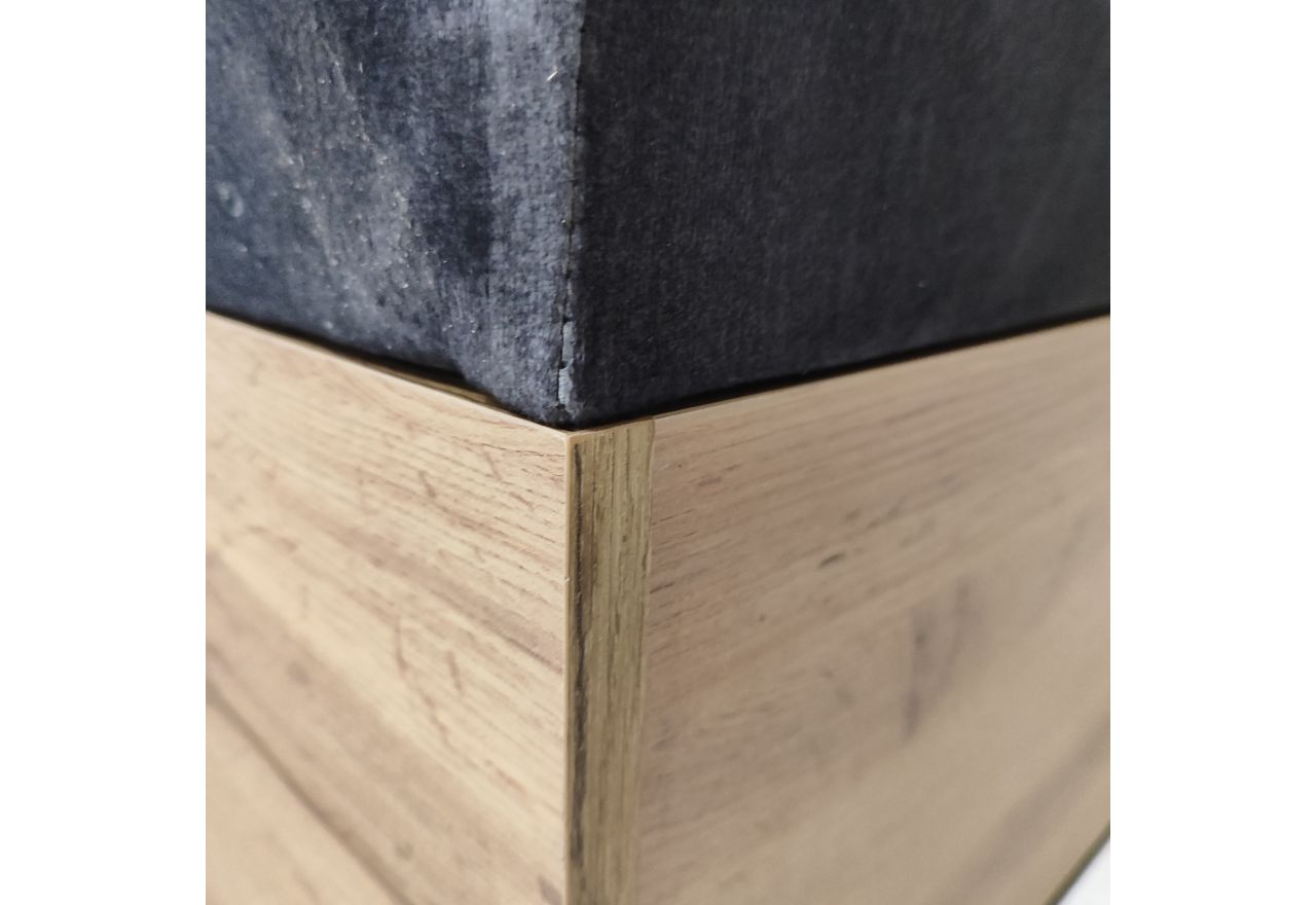 Łóżko kontynentalne ALBERO 2 180x200 - Monolith 92 - ciemny szary - OUTLETU