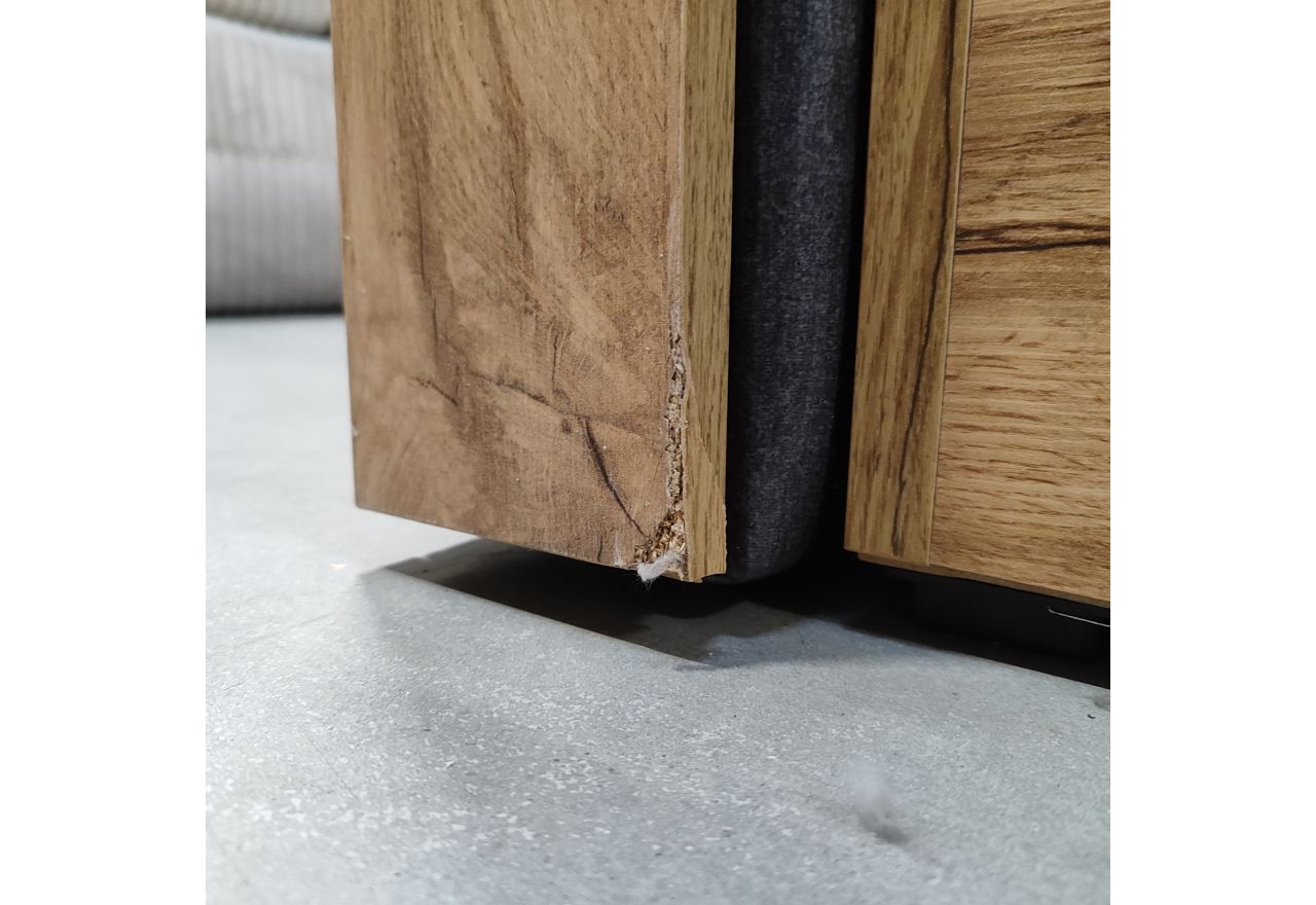 Łóżko kontynentalne ALBERO 2 180x200 - Monolith 92 - ciemny szary - OUTLETU