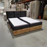 Łóżko kontynentalne ALBERO 2 180x200 - Monolith 92 - ciemny szary - OUTLETU