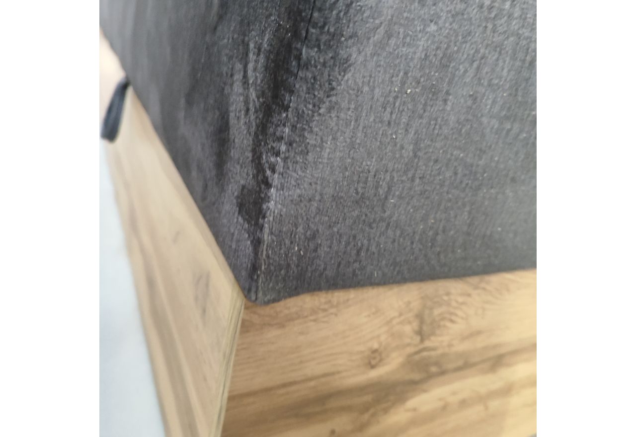 Łóżko kontynentalne ALBERO 2 180x200 - Monolith 92 - ciemny szary - OUTLETU