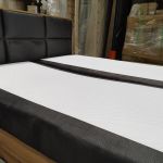 Łóżko kontynentalne ALBERO 2 180x200 - Monolith 92 - ciemny szary - OUTLETU