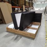 Łóżko kontynentalne ALBERO 2 180x200 - Monolith 92 - ciemny szary - OUTLETU