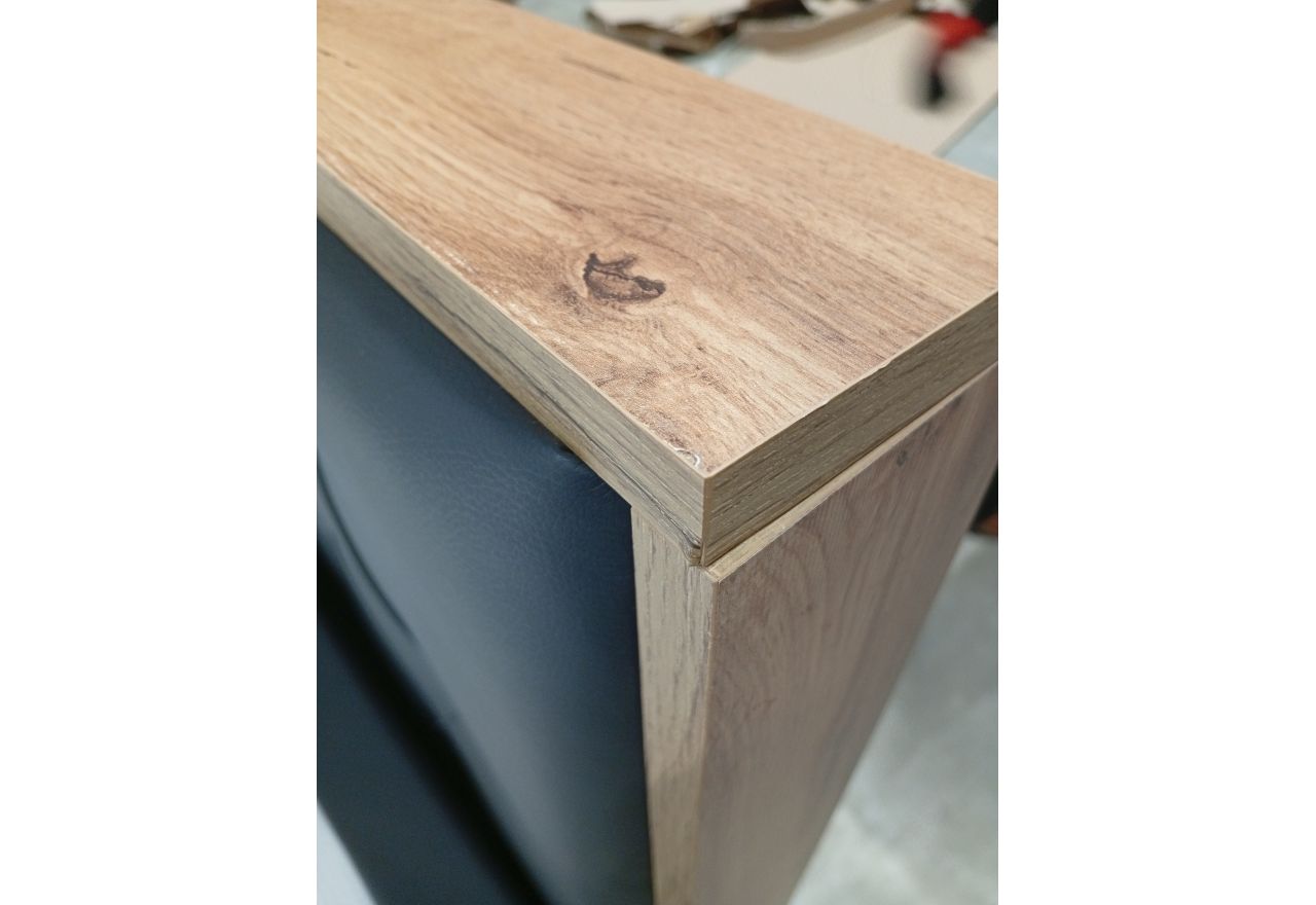 Łóżko kontynentalne VENETO KING 180x200 - Soft 20 - grafitowa ekoskóra - OUTLETU