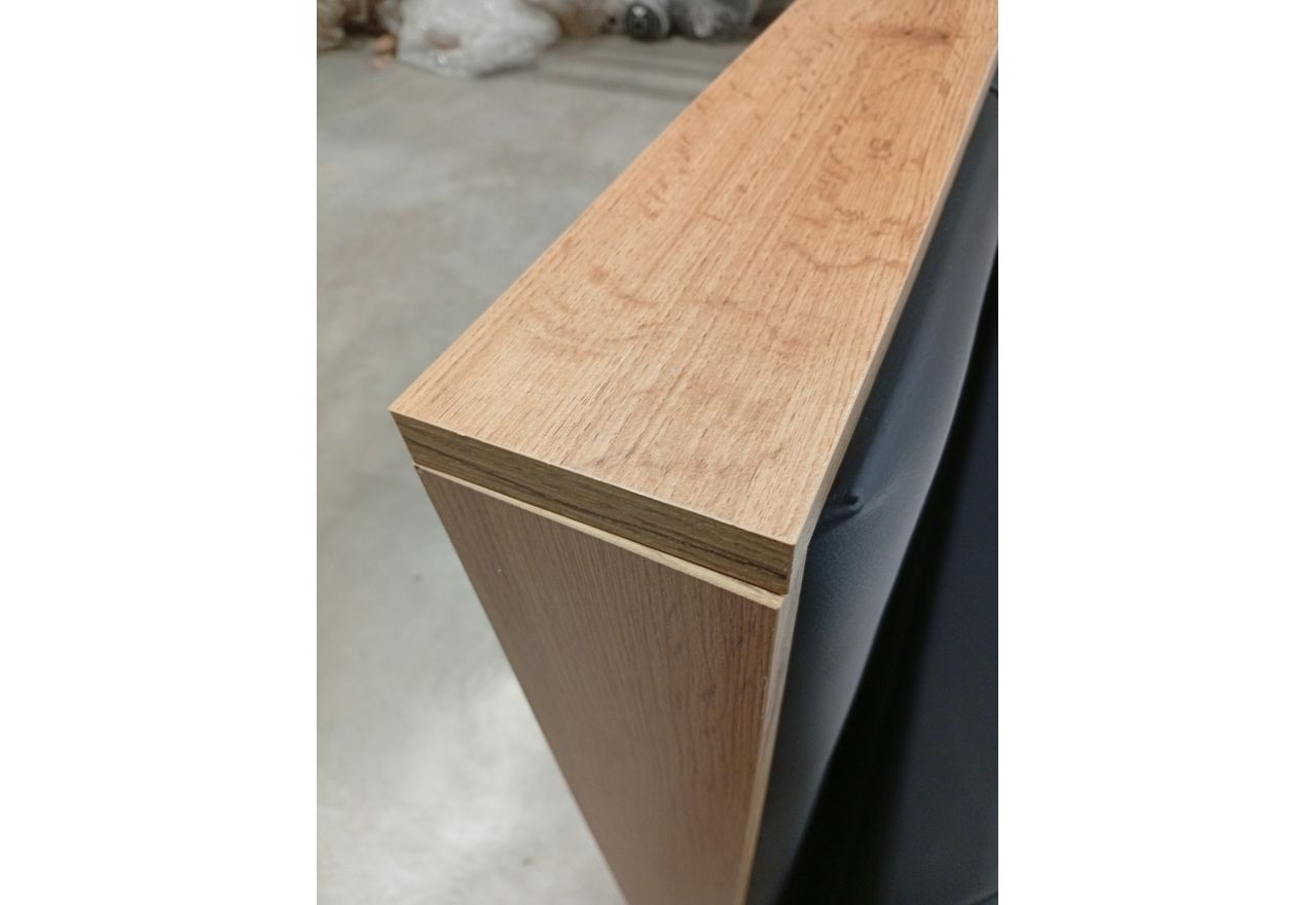 Łóżko kontynentalne VENETO KING 180x200 - Soft 20 - grafitowa ekoskóra - OUTLETU