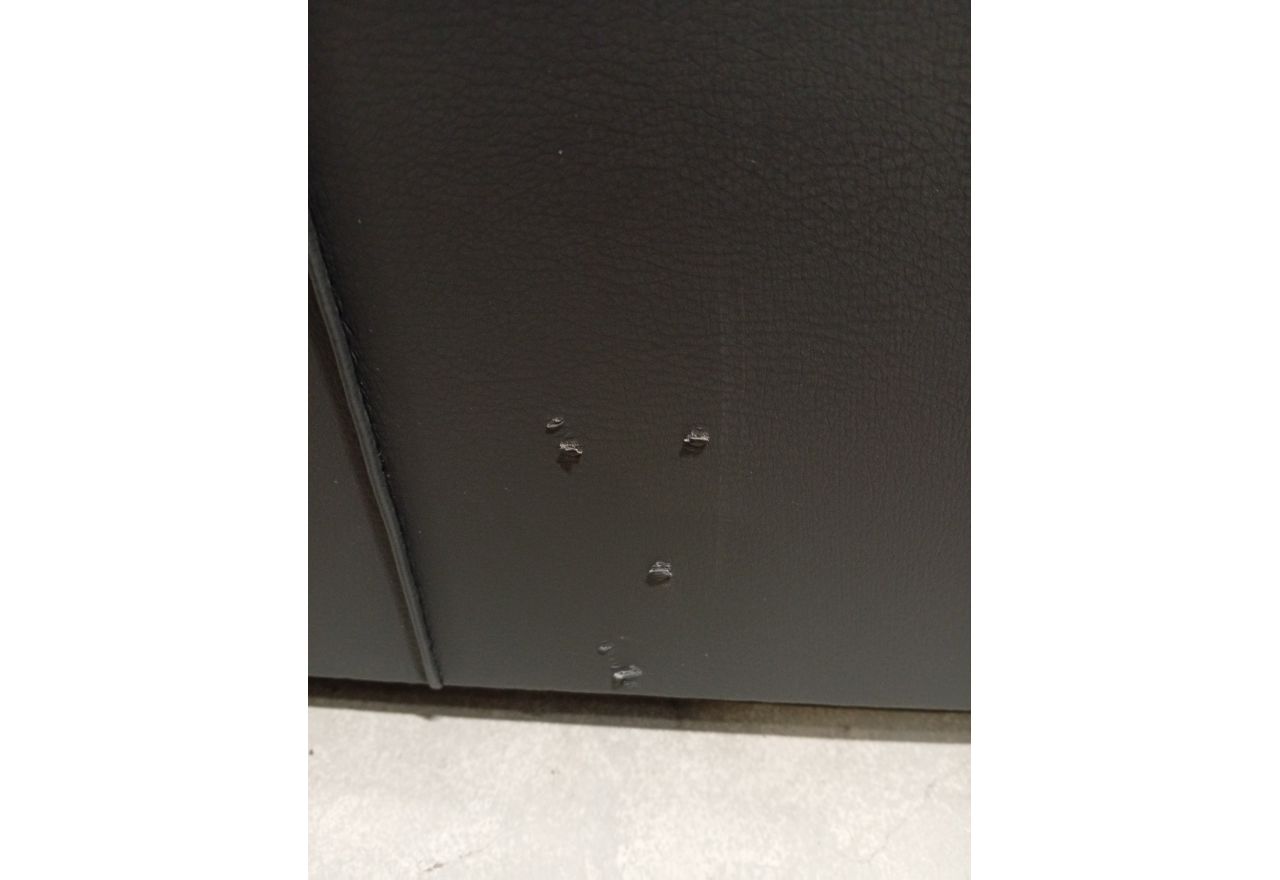 Łóżko kontynentalne VENETO KING 180x200 - Soft 20 - grafitowa ekoskóra - OUTLETU