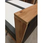 Łóżko kontynentalne VENETO KING 180x200 - Soft 20 - grafitowa ekoskóra - OUTLETU