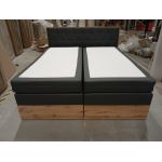 Łóżko kontynentalne VENETO KING 180x200 - Soft 20 - grafitowa ekoskóra - OUTLETU