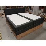 Łóżko kontynentalne VENETO KING 180x200 - Soft 20 - grafitowa ekoskóra - OUTLETU