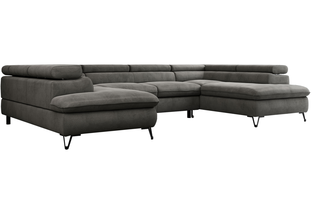 Narożnik PETER L - Monolith 92 - ciemny szary - OUTLETU