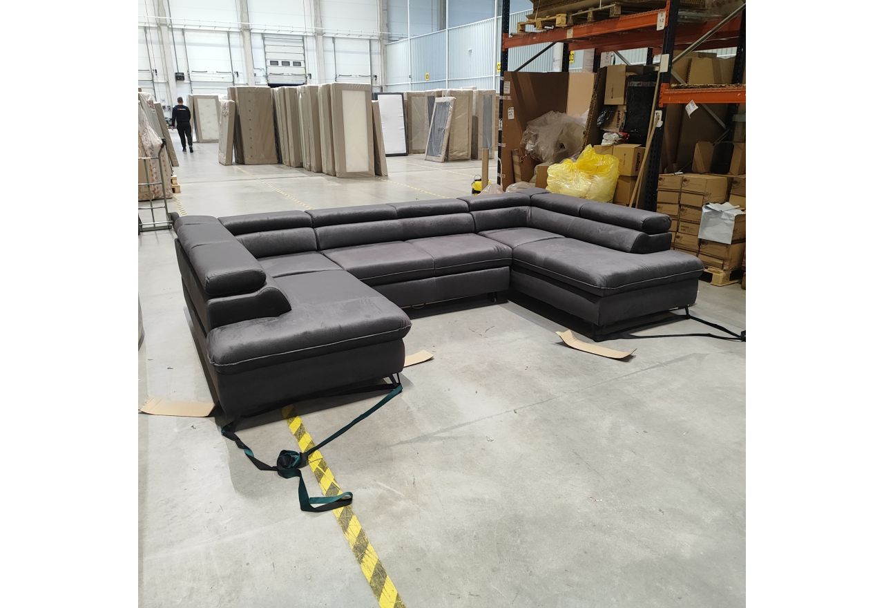 Narożnik PETER L - Monolith 92 - ciemny szary - OUTLETU