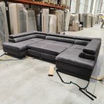 Narożnik PETER L - Monolith 92 - ciemny szary - OUTLETU