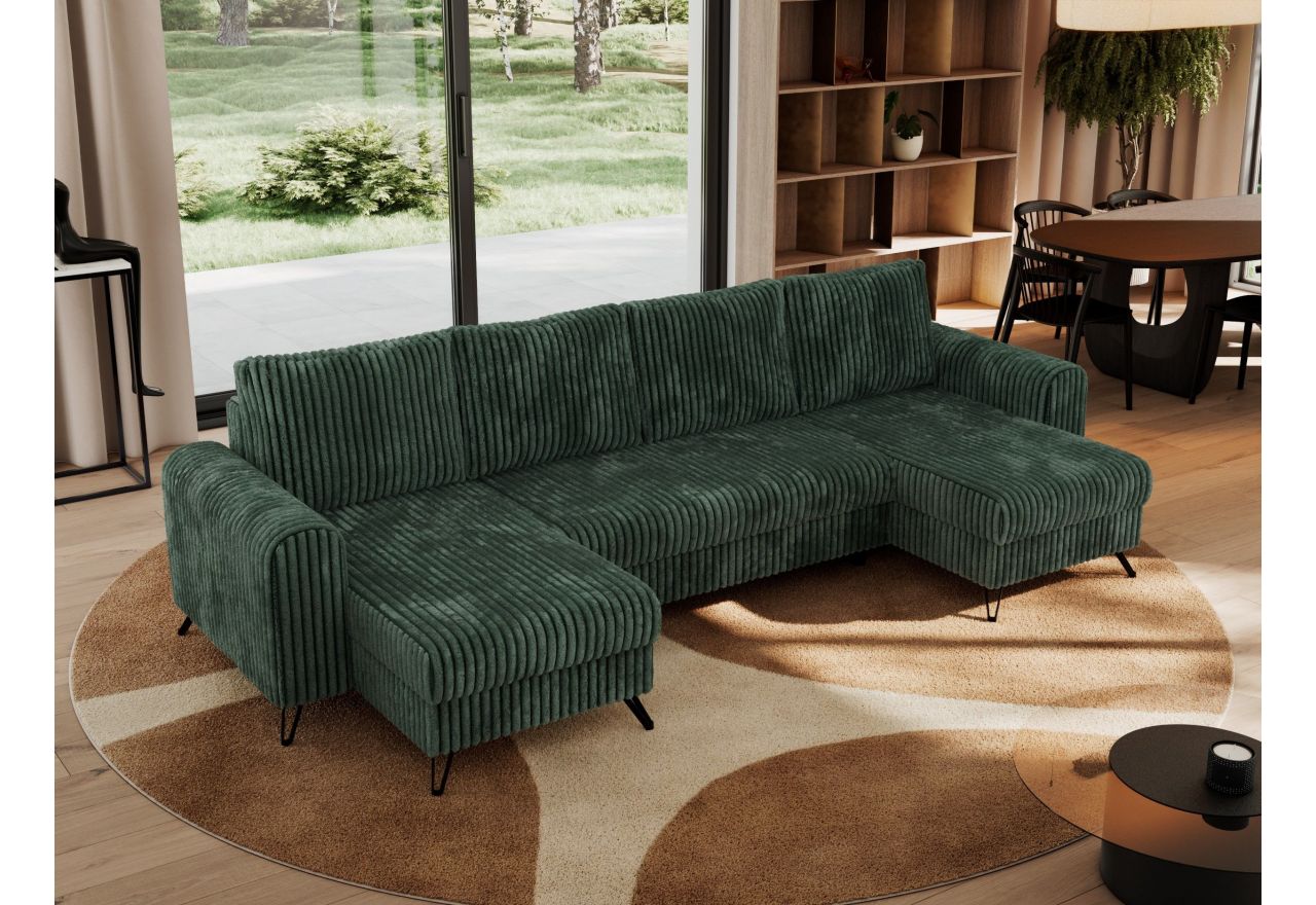 Narożnik AXEL U - Tilia 39 - zielony - OUTLETU