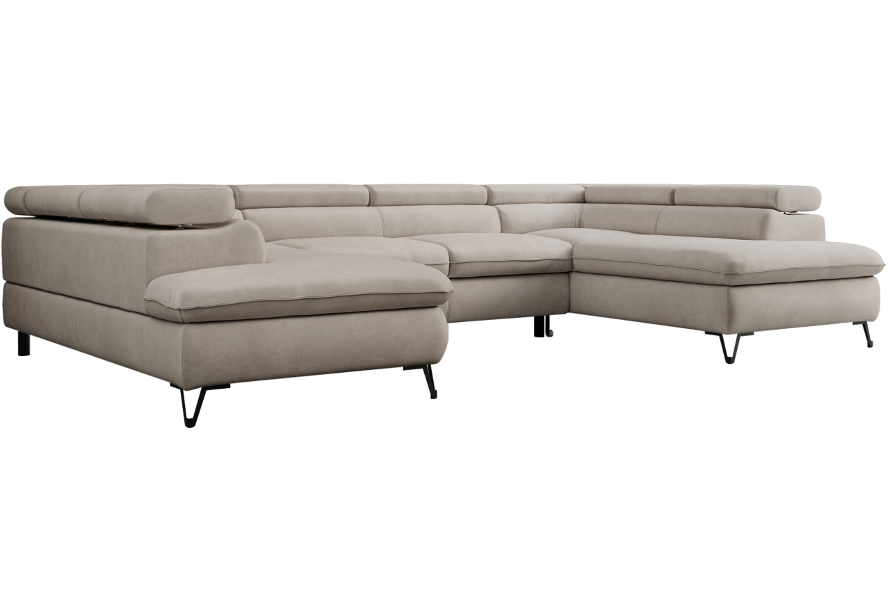 Narożnik PETER U - Paros 02 - beżowy - OUTLETU