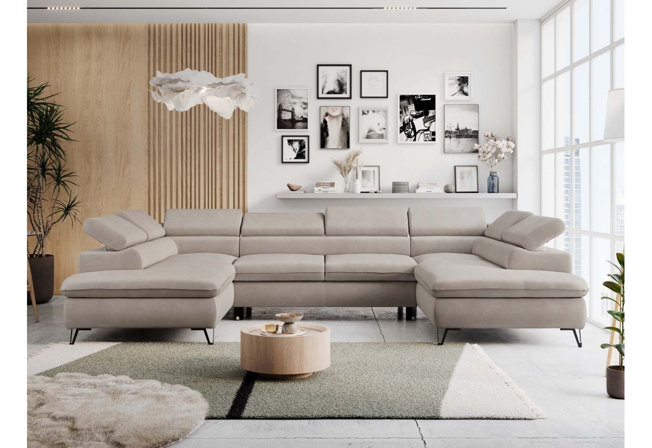 Narożnik PETER U - Paros 02 - beżowy - OUTLETU