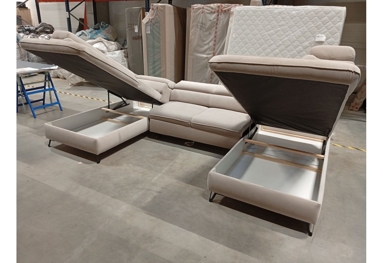 Narożnik PETER U - Paros 02 - beżowy - OUTLETU