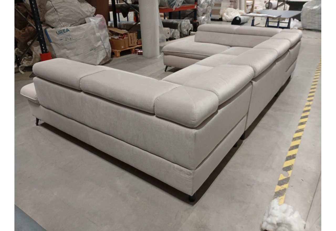 Narożnik PETER U - Paros 02 - beżowy - OUTLETU