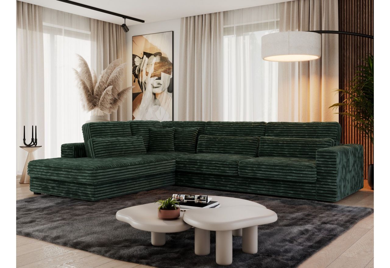 Narożnik SAVONA L - Tilia 39 - zielony - OUTLETU